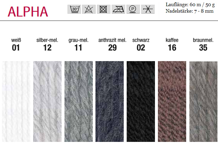 Farbkarte Schoeller + Stahl Alpha