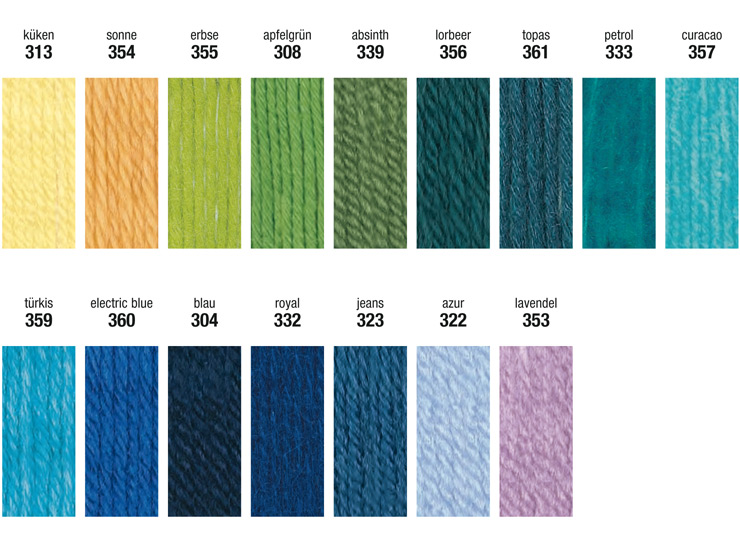 Farbkarte Austermann Merino 105 EXP Farbkarte Austermann Merino 105 EXP