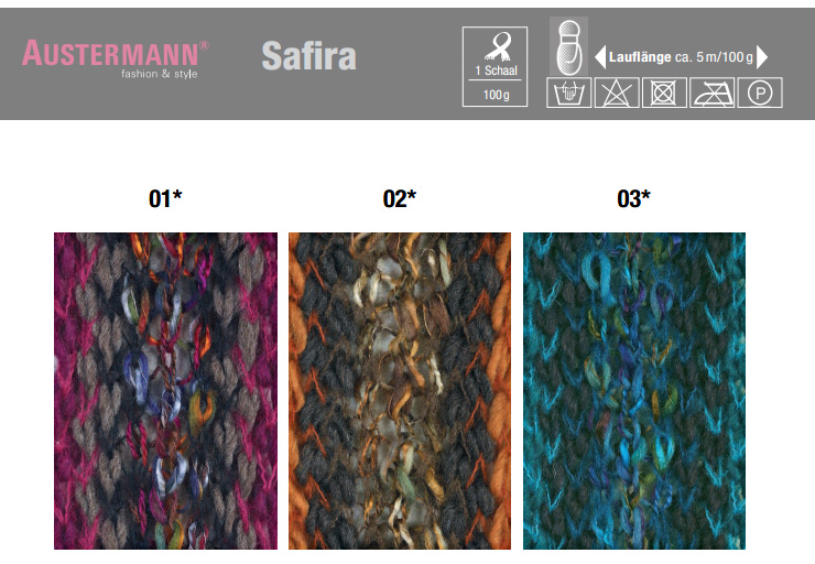 Farbkarte Austermann Safira Farbkarte Austermann Safira