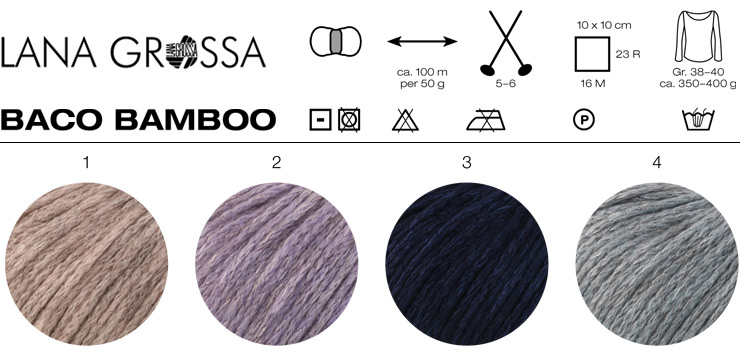 Farbkarte Lana Grossa Baco Bamboo (We Care)