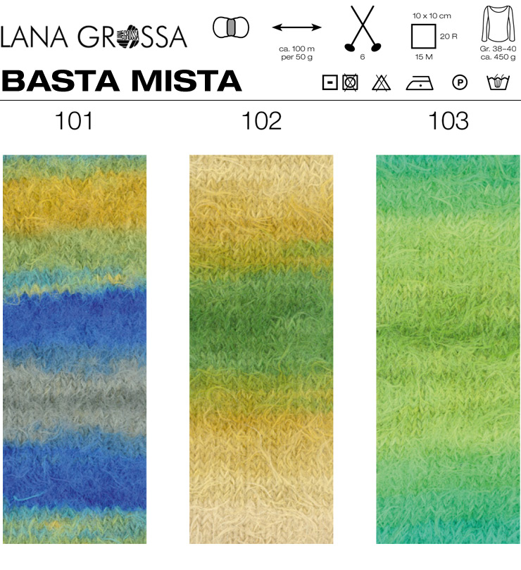 Farbkarte Lana Grossa Basta Mista Farbkarte Lana Grossa Basta Mista