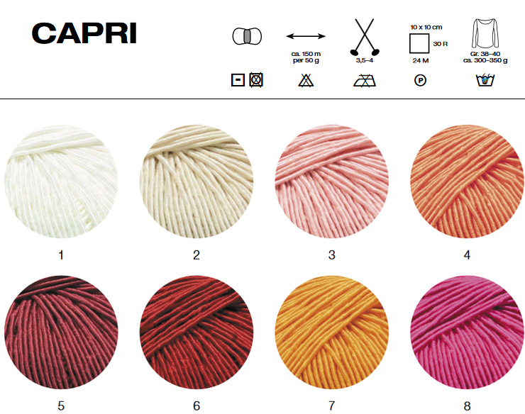 Farbkarte Lana Grossa Capri Farbkarte Lana Grossa Capri