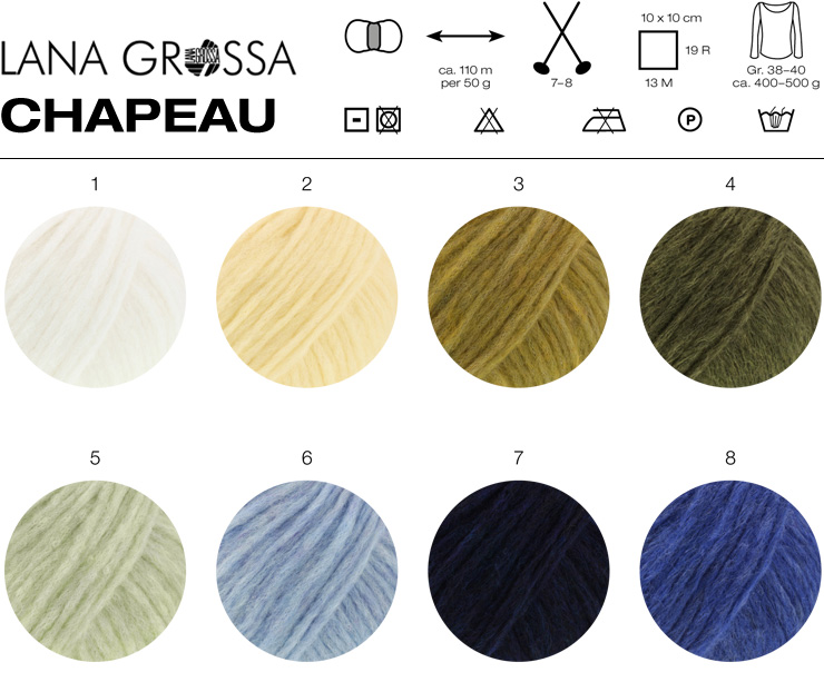Farbkarte Lana Grossa Chapeau