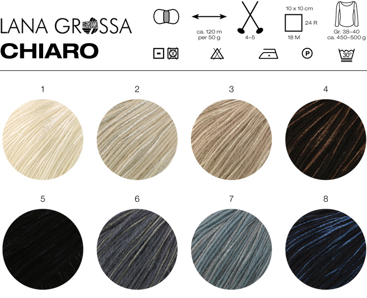 Farbkarte Lana Grossa Chiaro (We Care)
