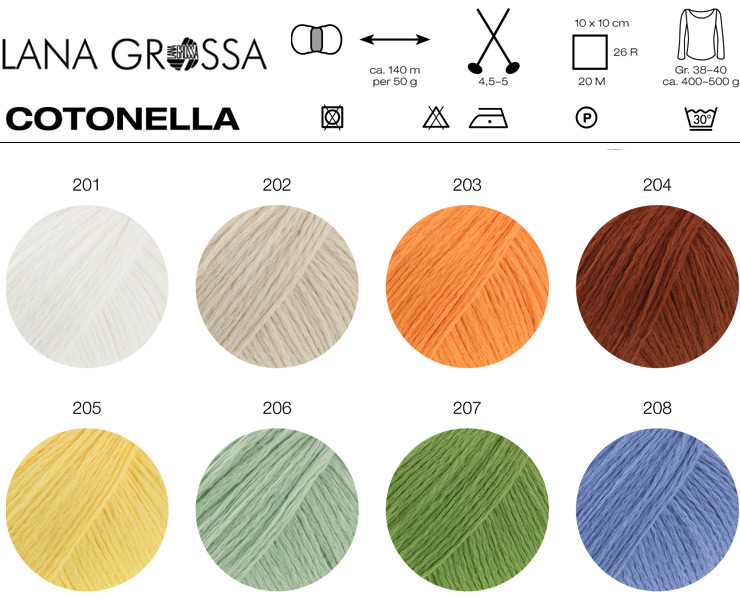 Farbkarte Lana Grossa Cotonella