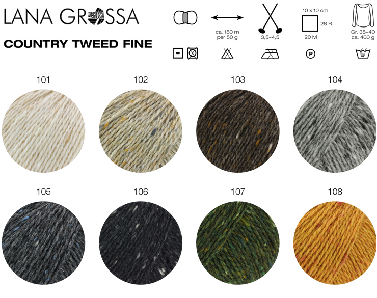 Farbkarte Lana Grossa Country Tweed Fine