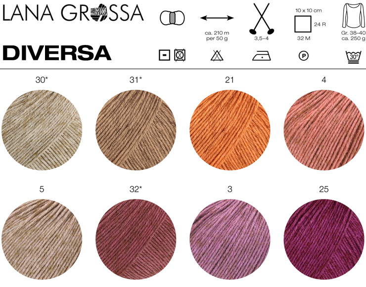 Farbkarte Lana Grossa Diversa