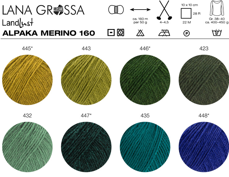 Farbkarte Lana Grossa Landlust Alpaka Merino 160