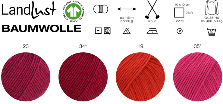 Farbkarte Lana Grossa Landlust Baumwolle (GOTS)