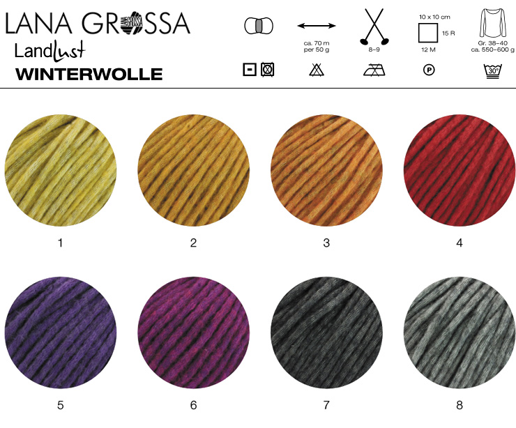 Farbkarte Lana Grossa Landlust Winterwolle