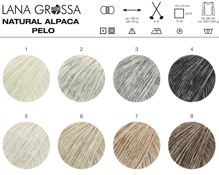 Farbkarte Lana Grossa Natural Alpaca Pelo Farbkarte Lana Grossa Natural Alpaca Pelo