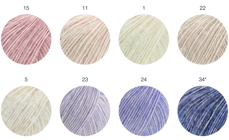 Farbkarte Lana Grossa Natural Alpaca Pelo
