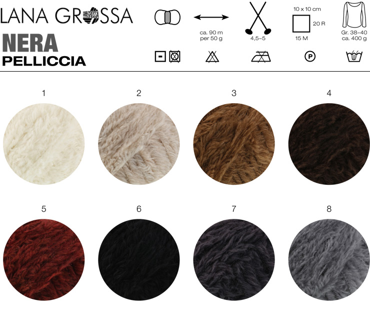 Farbkarte Lana Grossa Pellicia (Nera)