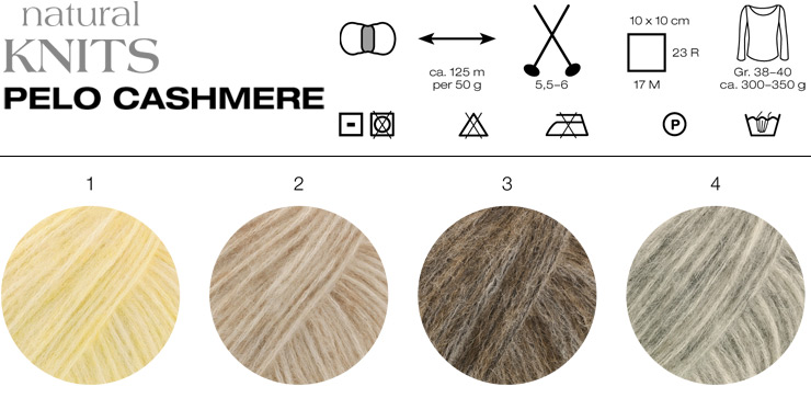 Farbkarte Lana Grossa Pelo Cashmere (Natural Knits)