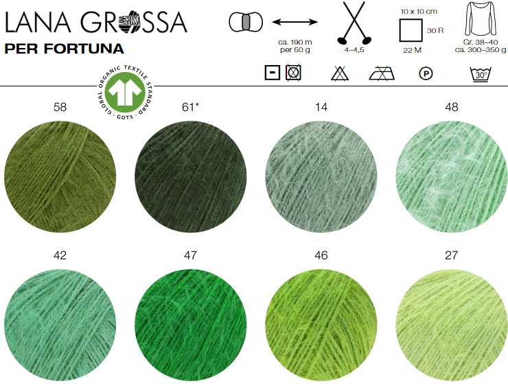 Farbkarte Lana Grossa Per Fortuna (GOTS)