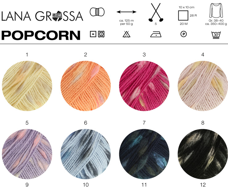 Farbkarte Lana Grossa Popcorn