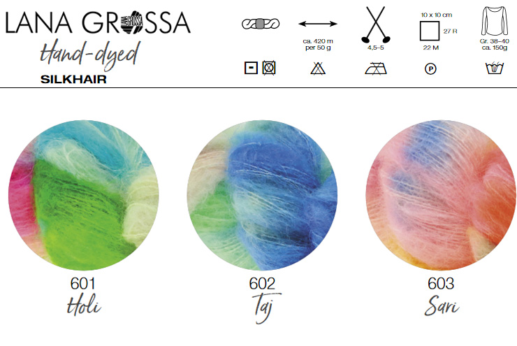 Farbkarte Lana Grossa Silkhair Hand-dyed