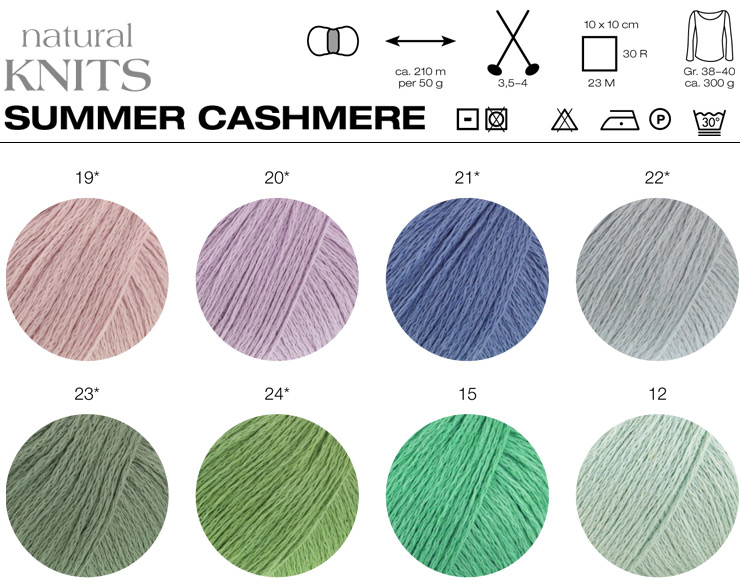 Farbkarte Lana Grossa Summer Cashmere