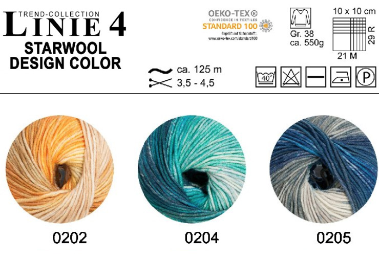 Farbkarte ONline Linie 004 Starwool Design Color