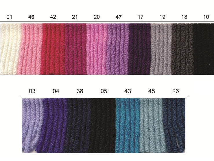 Farbkarte ONline LINIE  8 Starwool Maxi