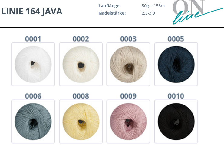 Farbkarte ONline LINIE 164 Java