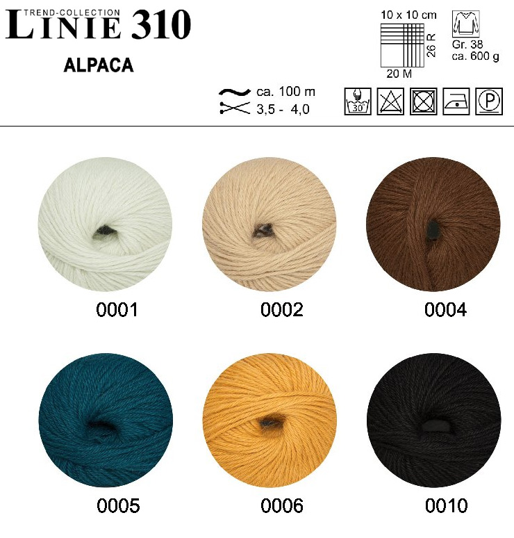 Farbkarte ONline LINIE 310 Alpaca