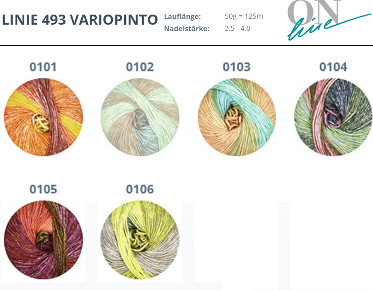 Farbkarte ONline Linie 493 Variopinto