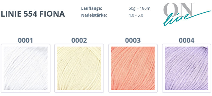 Farbkarte ONline Linie 554 Fiona