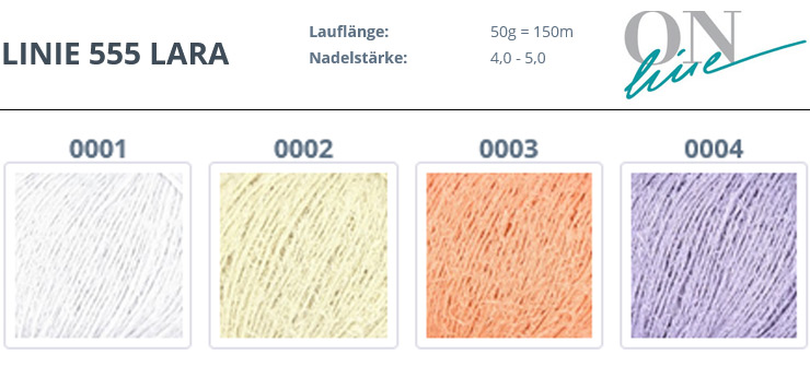 Farbkarte ONline Linie 555 Lara