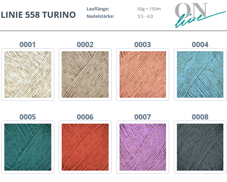 Farbkarte ONline Linie 558 Turino