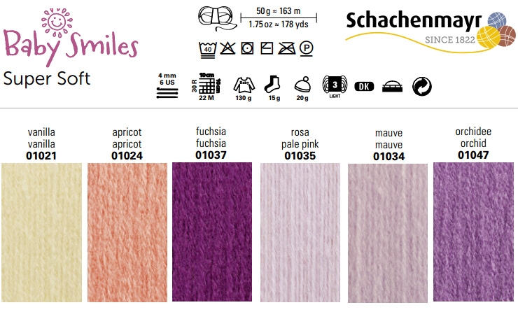 Farbkarte Schachenmayr Baby Smiles Super Soft Farbkarte Schachenmayr Baby Smiles Super Soft