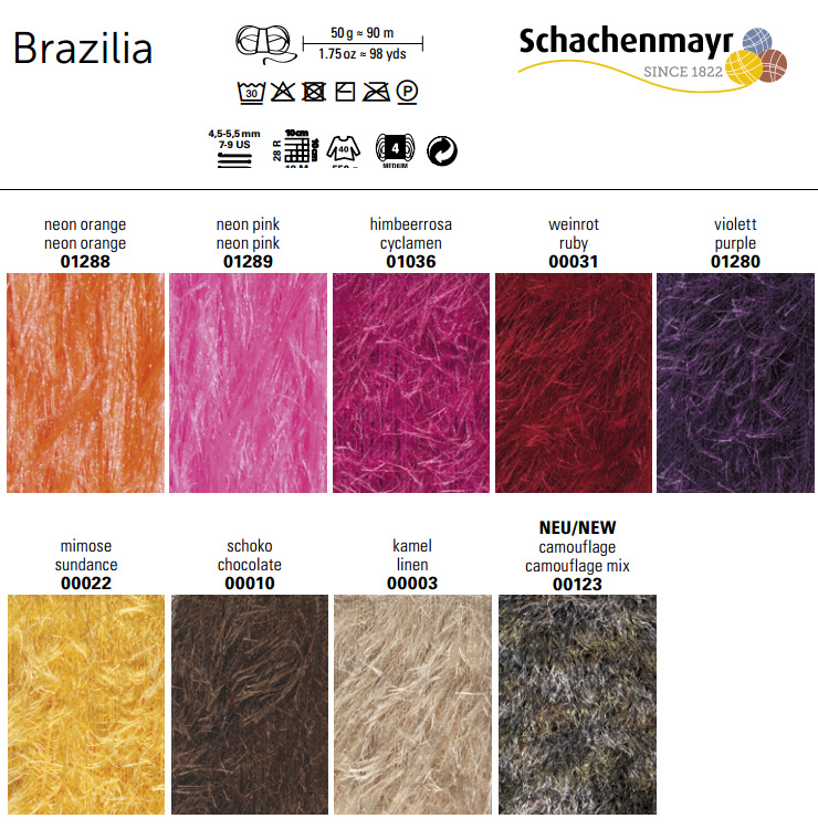 Farbkarte Schachenmayr Brazilia Farbkarte Schachenmayr Brazilia