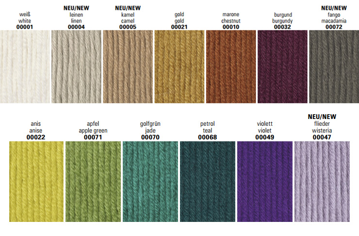 Farbkarte Schachenmayr Original Merino Super Big Mix Farbkarte Schachenmayr Original Merino Super Big Mix