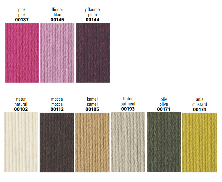 Farbkarte Schachenmayr Wool 125 Farbkarte Schachenmayr Wool 125